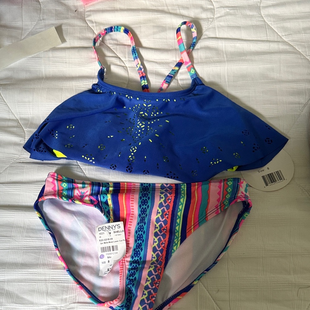 Kids Blue and Pink Swim Bikini
